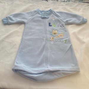 Adorable Blue Kids Sleep Sack with Embroidered Lion